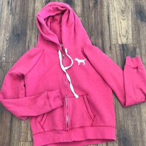 Pink zip up hoodie